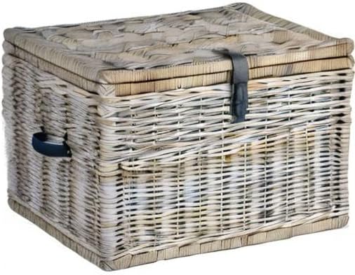 Serene Grey Rattan Wicker Storage Trunk