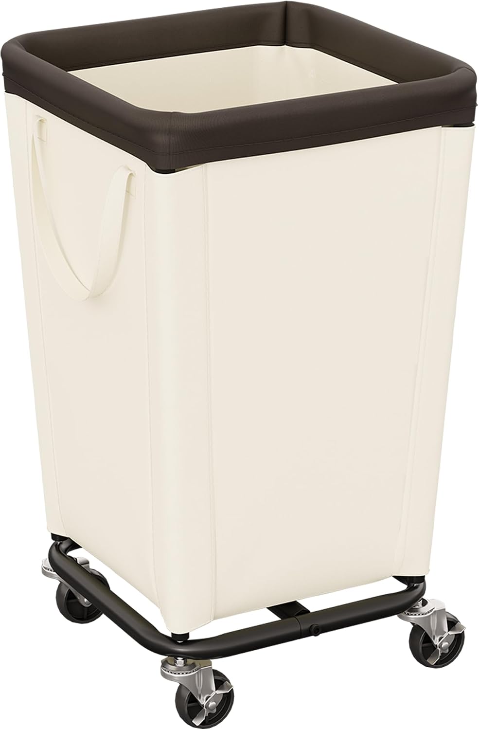 Beige Wheeled 160L Rolling Laundry Hamper Basket