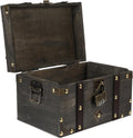 Lockable Wooden Pirate Treasure Jewelry Storage Chest