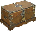 Lockable Wooden Pirate Treasure Storage Chest Box