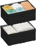 Black Wheeled Under Bed Storage Containers 2 Pack