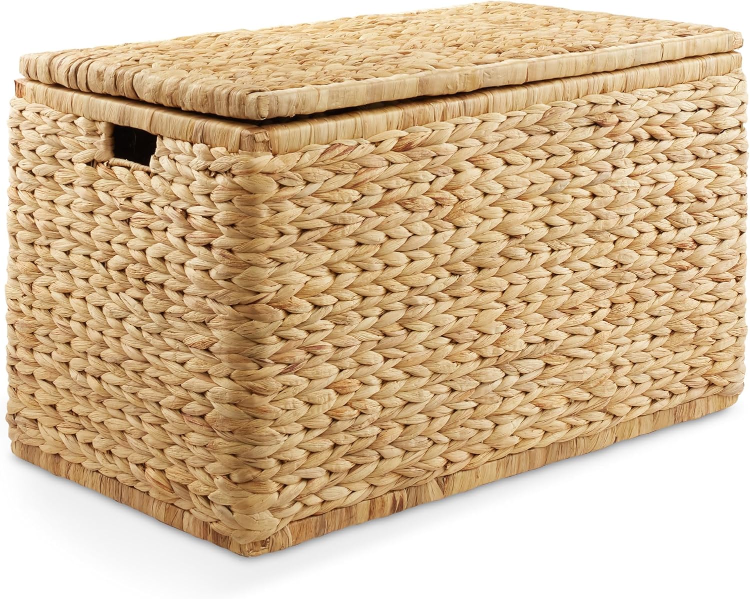 Natural Water Hyacinth Storage Chest With Lid