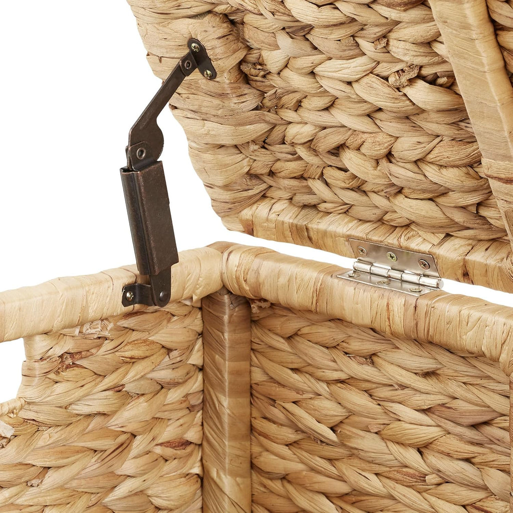 Natural Water Hyacinth Storage Chest With Lid